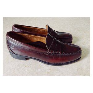 VTG Timberland Sz 9 W Men's Cordovan Leather Penny Loafers Made in USA